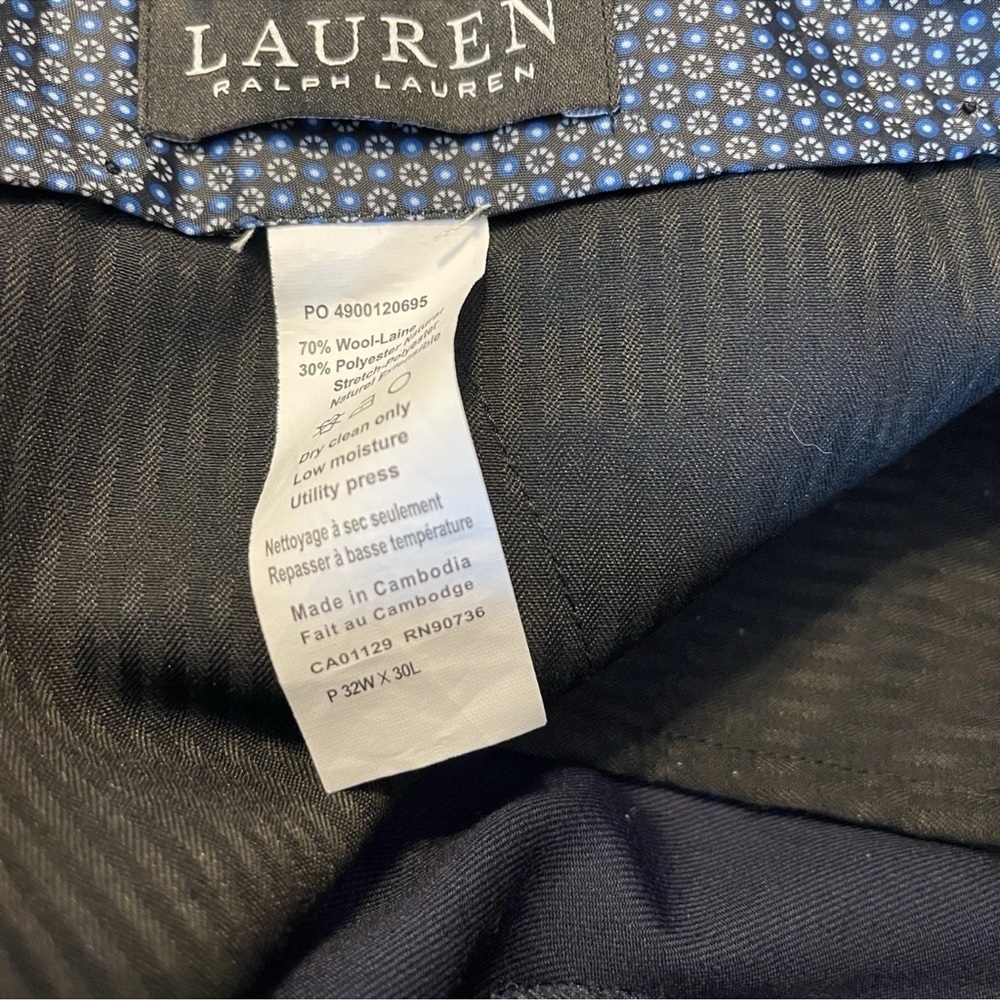 Lauren Ralph Lauren Dress Pants Womens 32x30 Wool Blend Black Label - Picture 3 of 7
